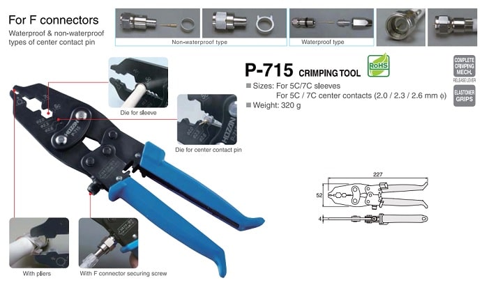 Kìm bấm cos HOZAN P 715 CTA SETSUBI